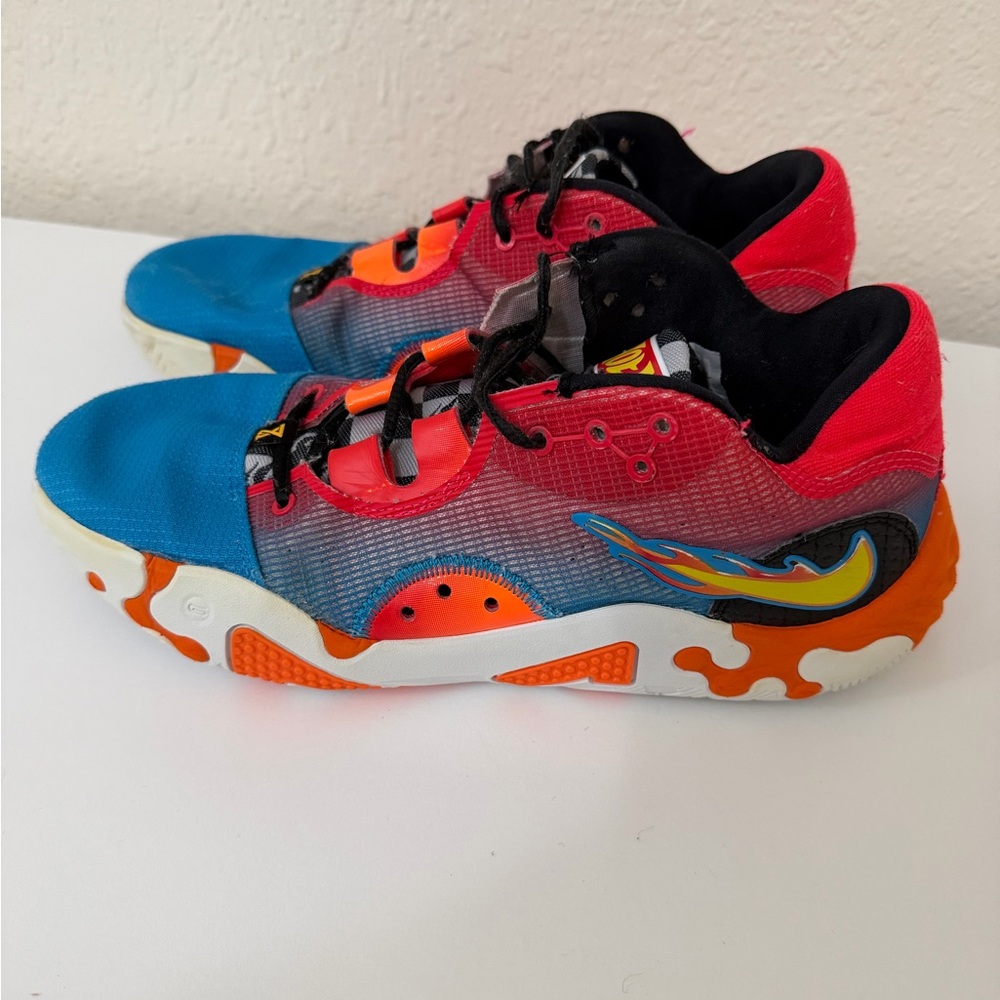 Nike PG 6 NRG Hot Wheels Paul George Shoes Orange Blue Sz 9